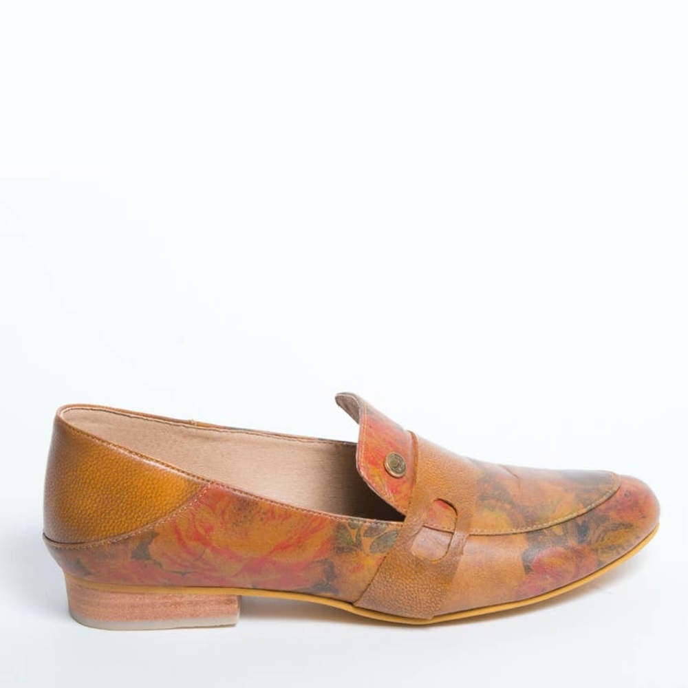 🆕 Tan Roses Real Leather Loafer - Picture 7 of 9